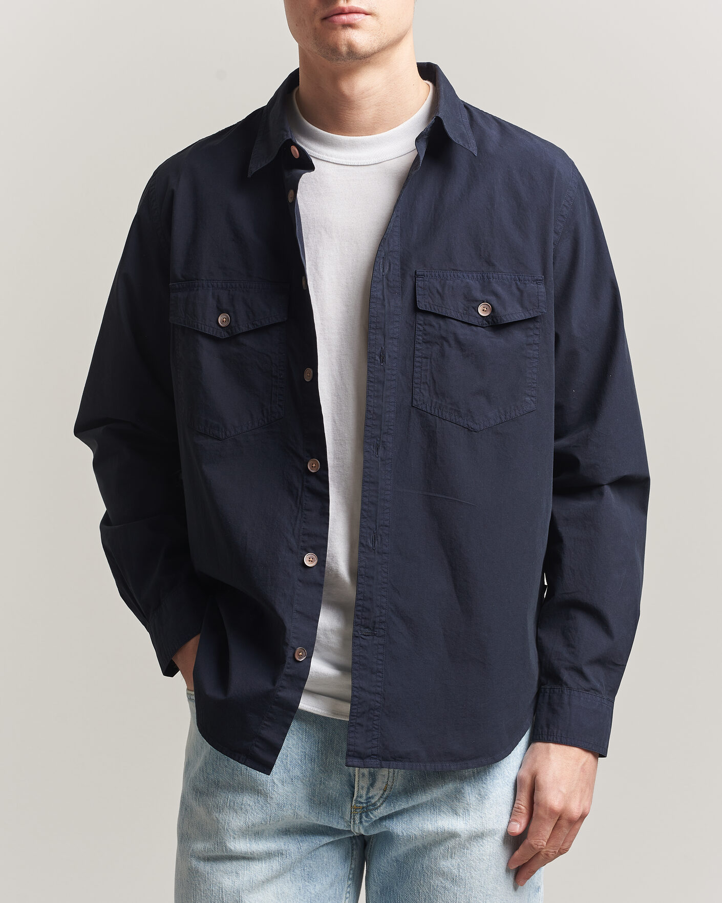 Heren | Overhemden | PS Paul Smith | Cotton Pocket Overshirt Navy