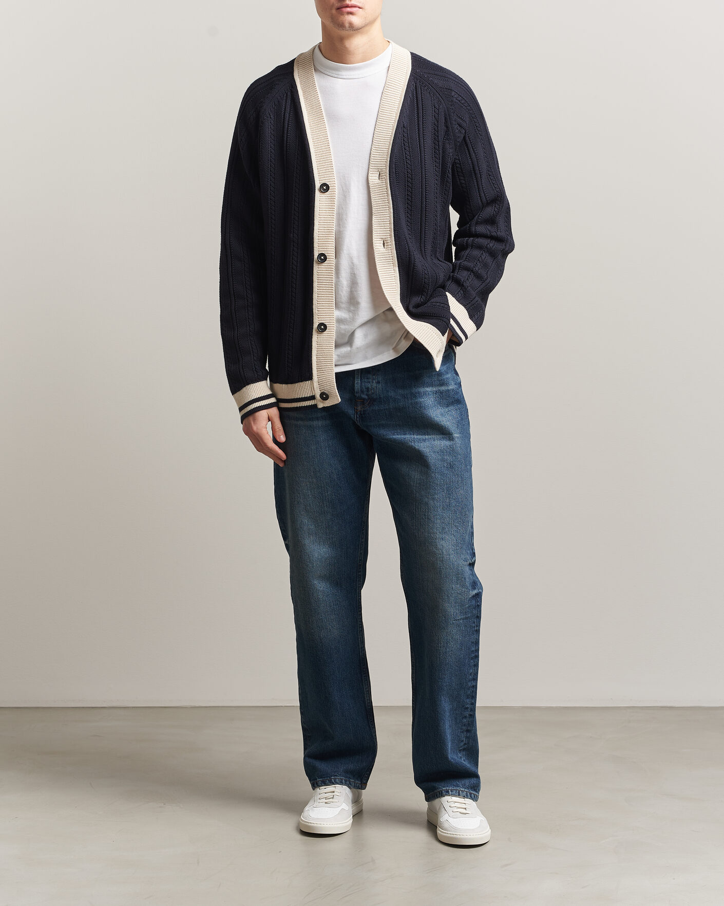 Heren | Truien | PS Paul Smith | Cotton Knitted Cardigan Navy