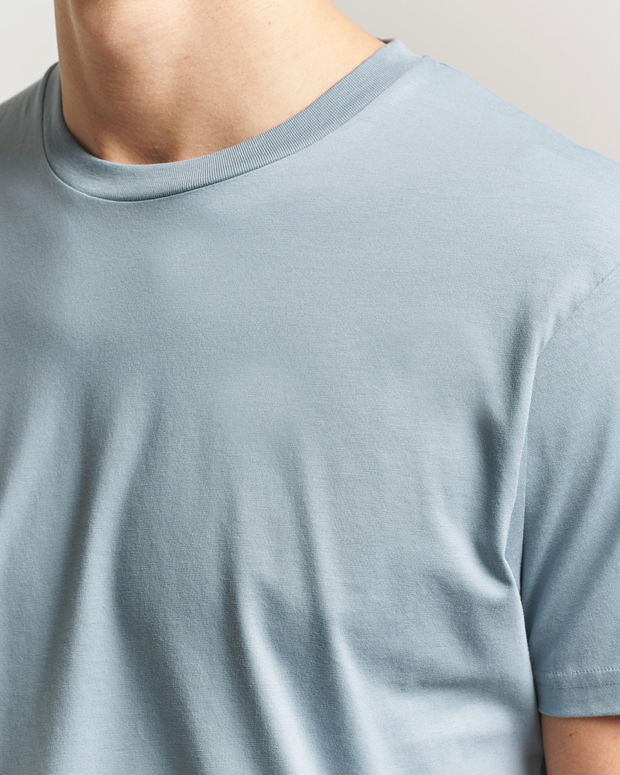 Heren | T-shirts | Sunspel | Riviera Midweight T-Shirt Stone Blue