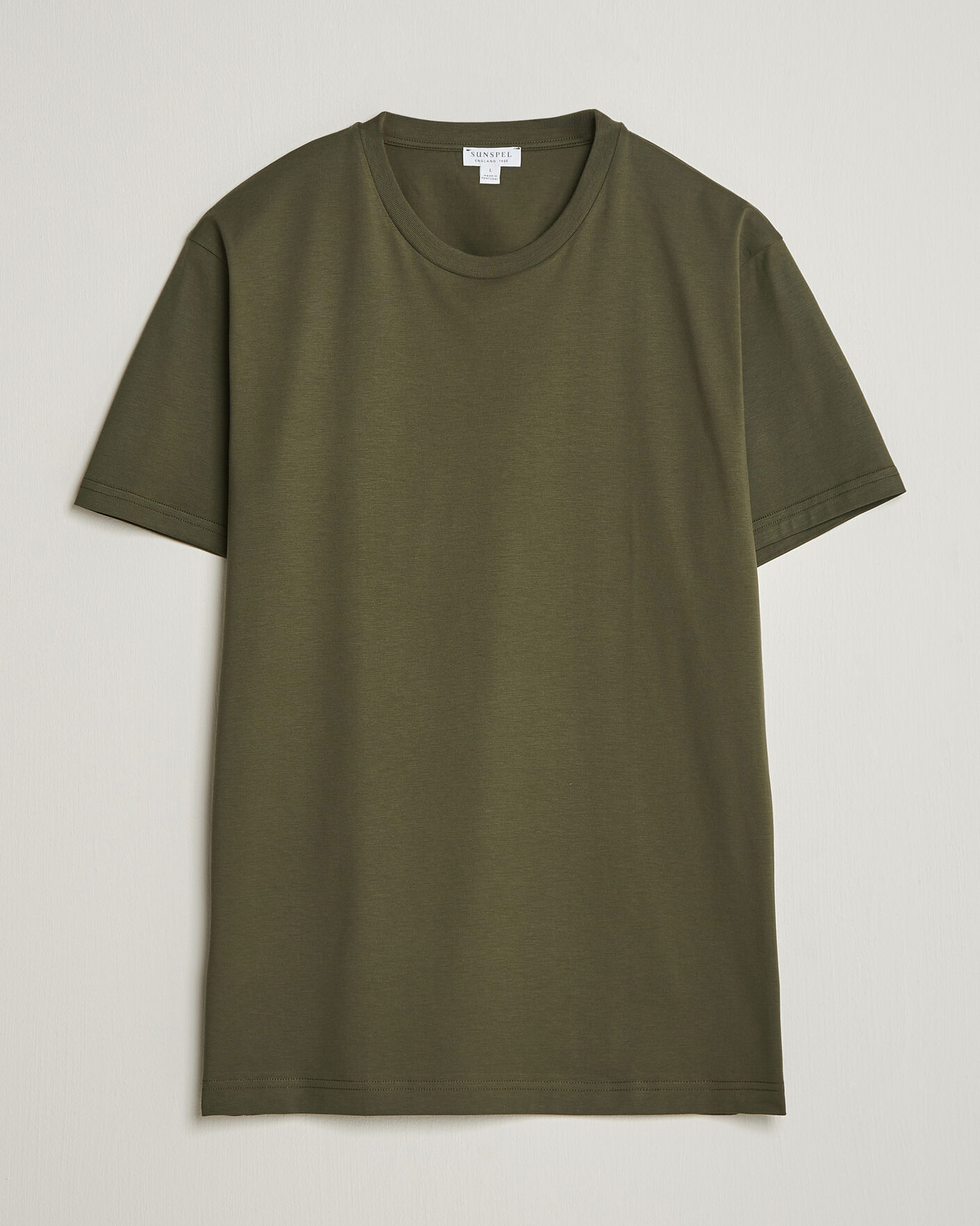 Heren | T-shirts | Sunspel | Riviera Midweight T-Shirt Deep Olive