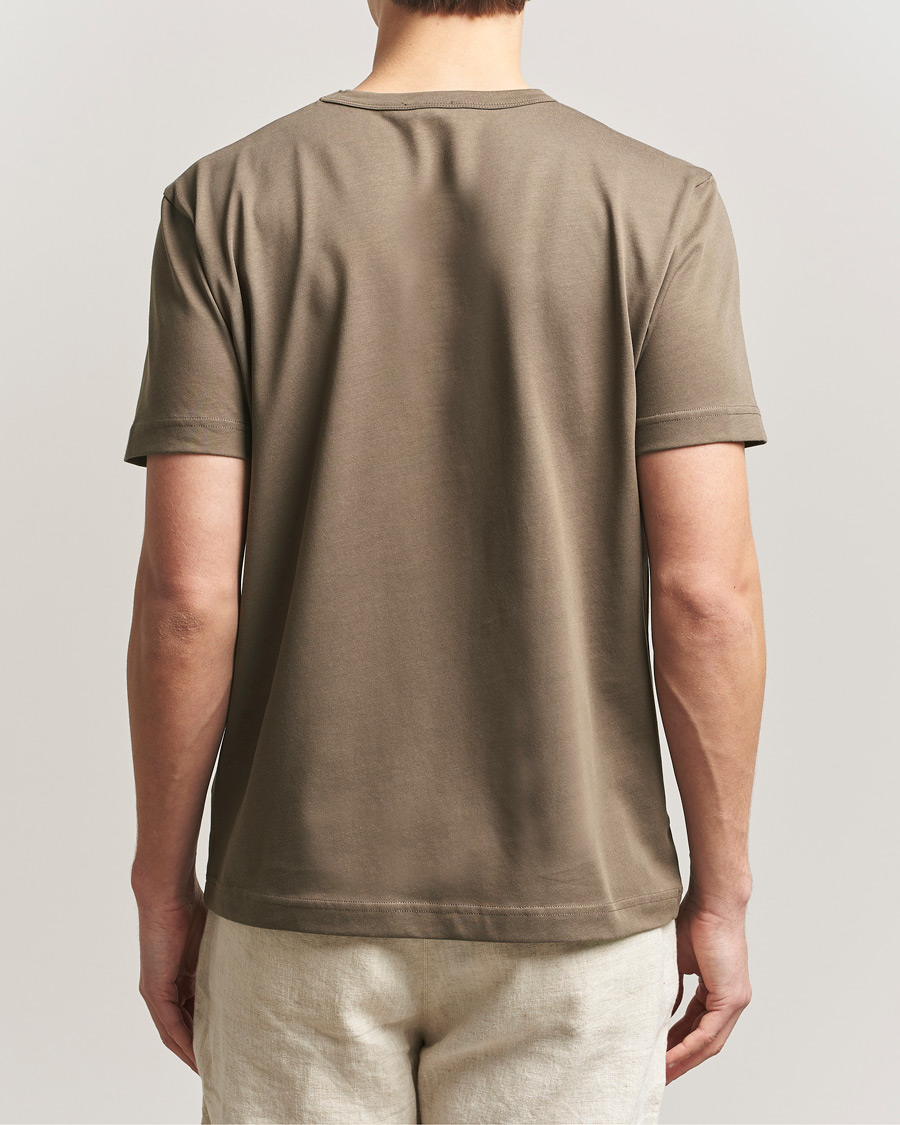 Heren | T-shirts | Sunspel | Single Jersey Supima Cotton T-Shirt Dark Cedar