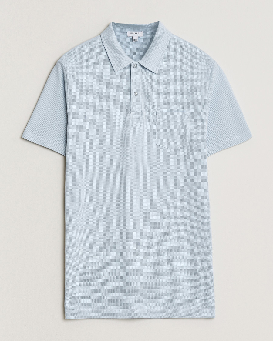 Heren | Polo's | Sunspel | Riviera Polo Shirt Pastel Blue