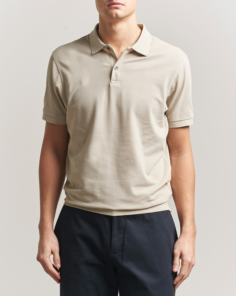 Heren | Polo's | Sunspel | Supima Cotton Short Sleeve Pique Polo Hazelwood