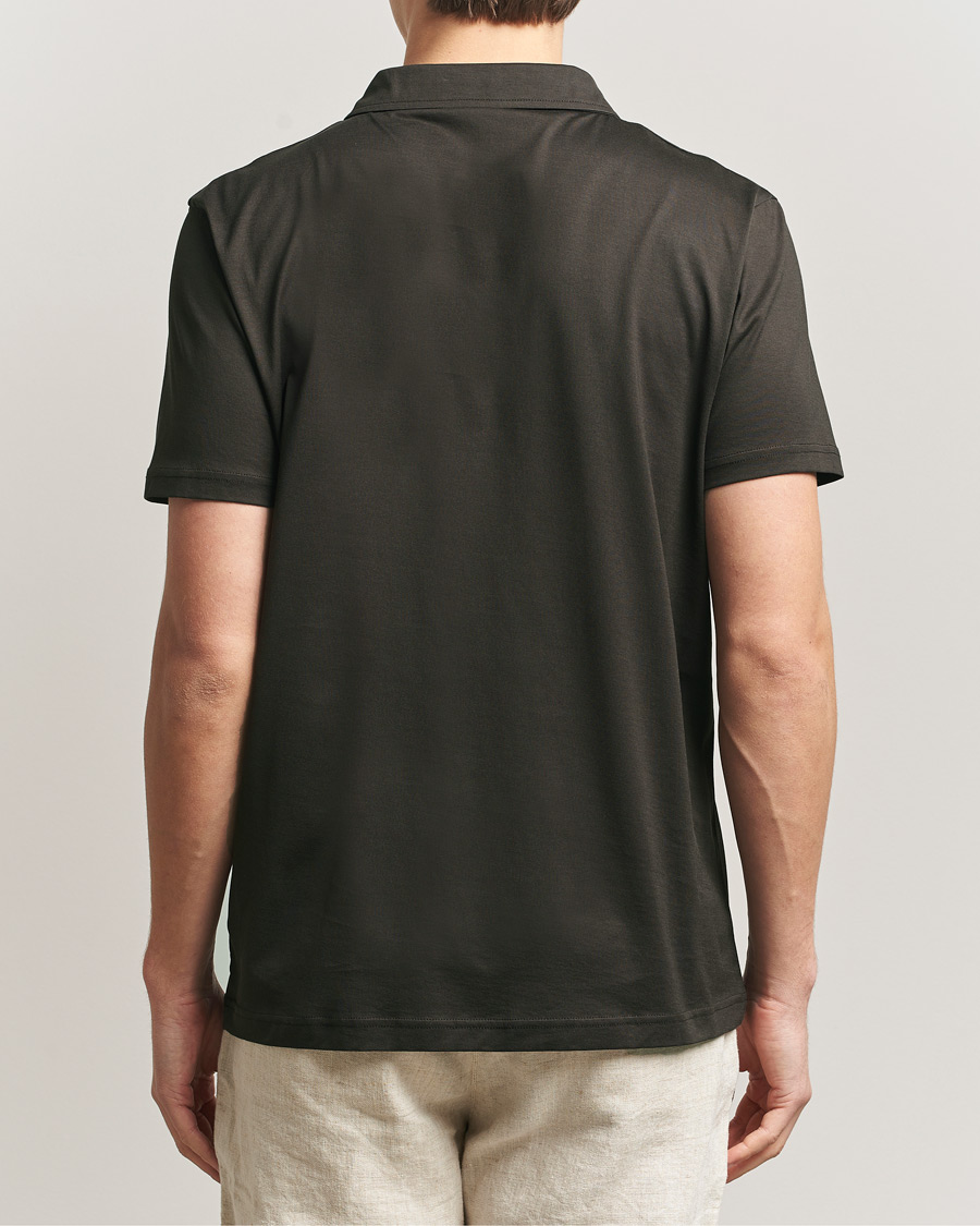 Heren | Polo's | Sunspel | Cotton Jersey Polo Dark Chocolate