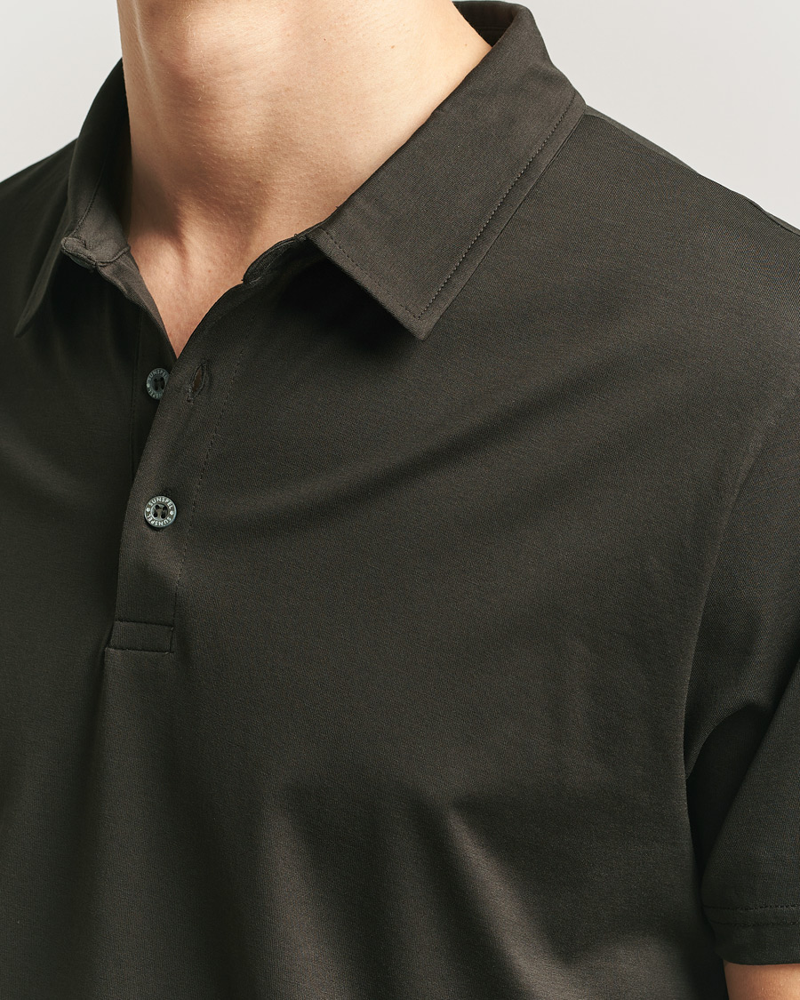 Heren | Polo's | Sunspel | Cotton Jersey Polo Dark Chocolate