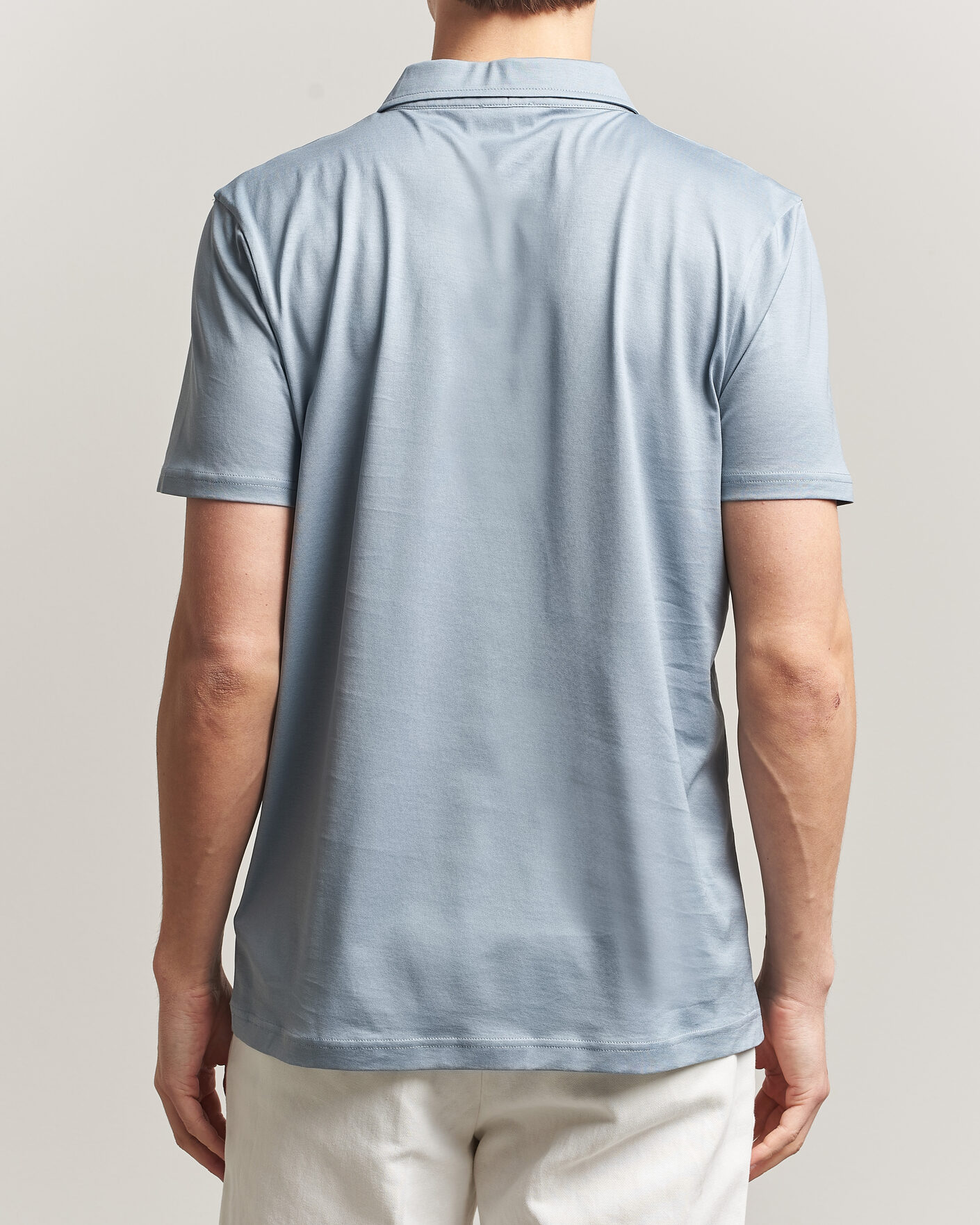 Heren | Polo's | Sunspel | Cotton Jersey Polo Stone Blue