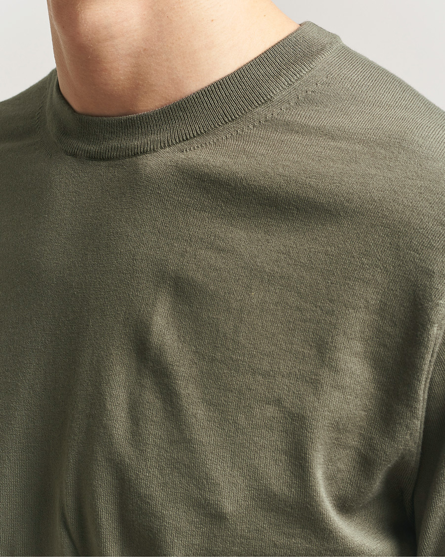 Heren | Truien | Sunspel | Lightweight Knitted Cotton Crew Khaki