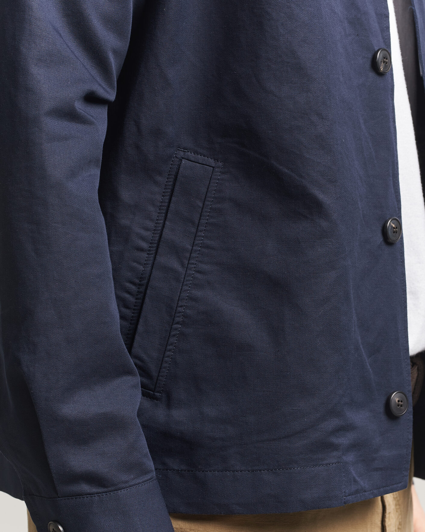 Heren | Jassen | Sunspel | Cotton/Linen Jacket Navy