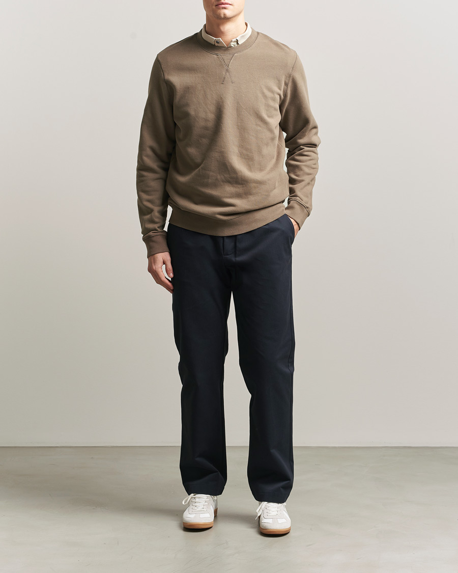 Heren | Broeken | Sunspel | Soft Cotton Drill Trousers Navy