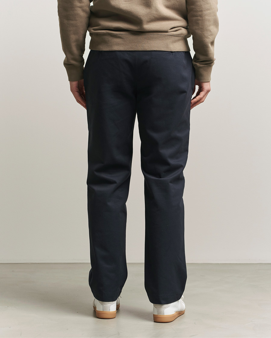 Heren | Broeken | Sunspel | Soft Cotton Drill Trousers Navy