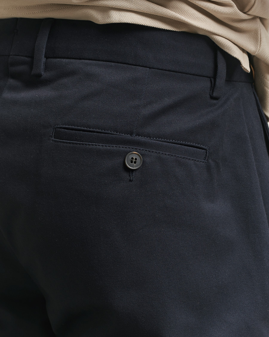 Heren | Broeken | Sunspel | Soft Cotton Drill Trousers Navy