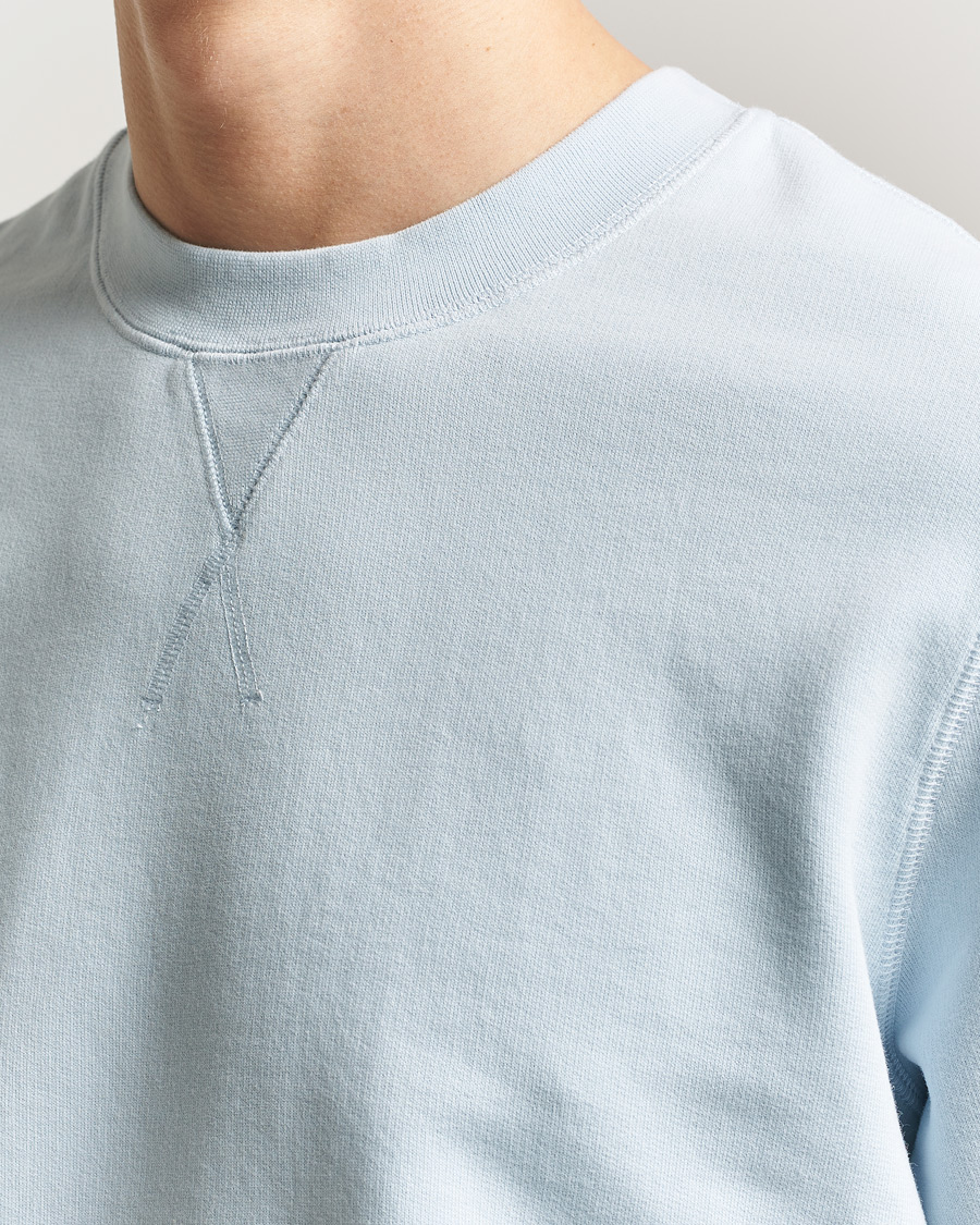 Heren | Truien | Sunspel | Loopback Sweatshirt Pastel Blue