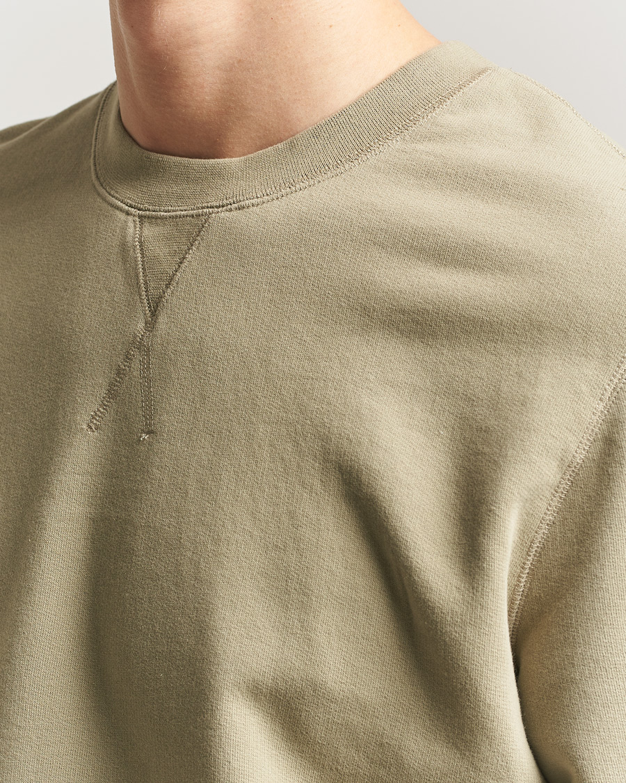 Heren | Truien | Sunspel | Loopback Sweatshirt Pistachio