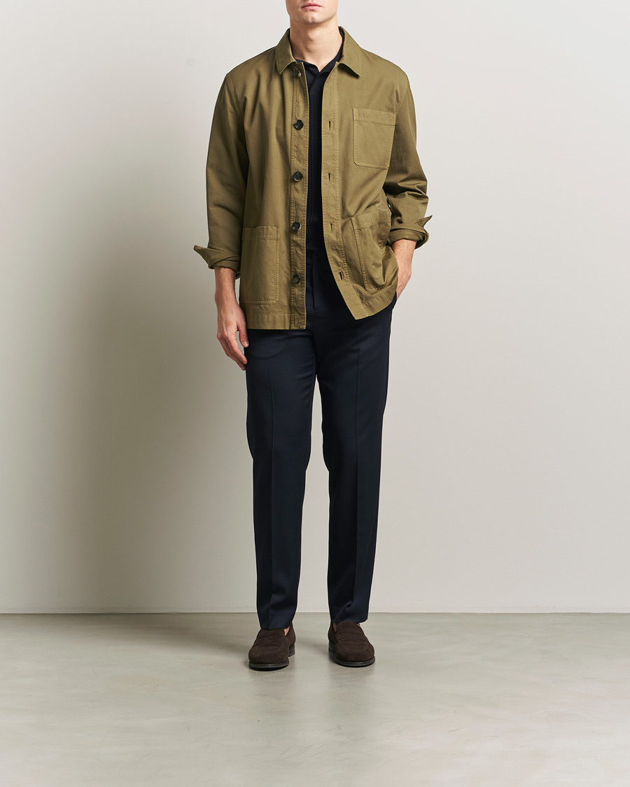 Heren | Jassen | Kiton | Cotton Canvas Chore Jacket Military