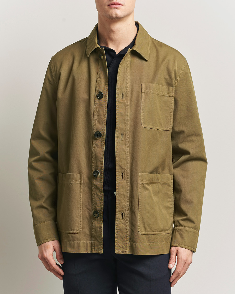Heren | Jassen | Kiton | Cotton Canvas Chore Jacket Military