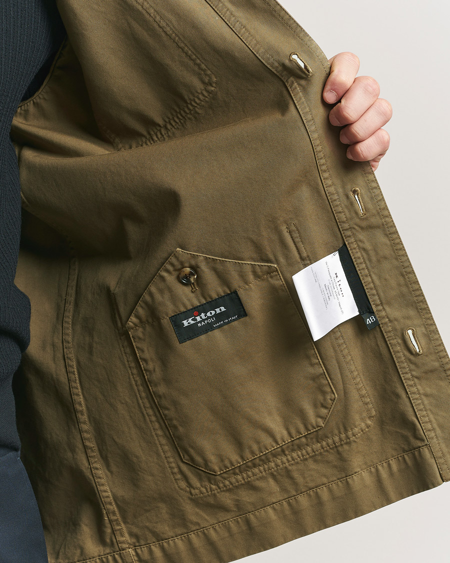 Heren | Jassen | Kiton | Cotton Canvas Chore Jacket Military