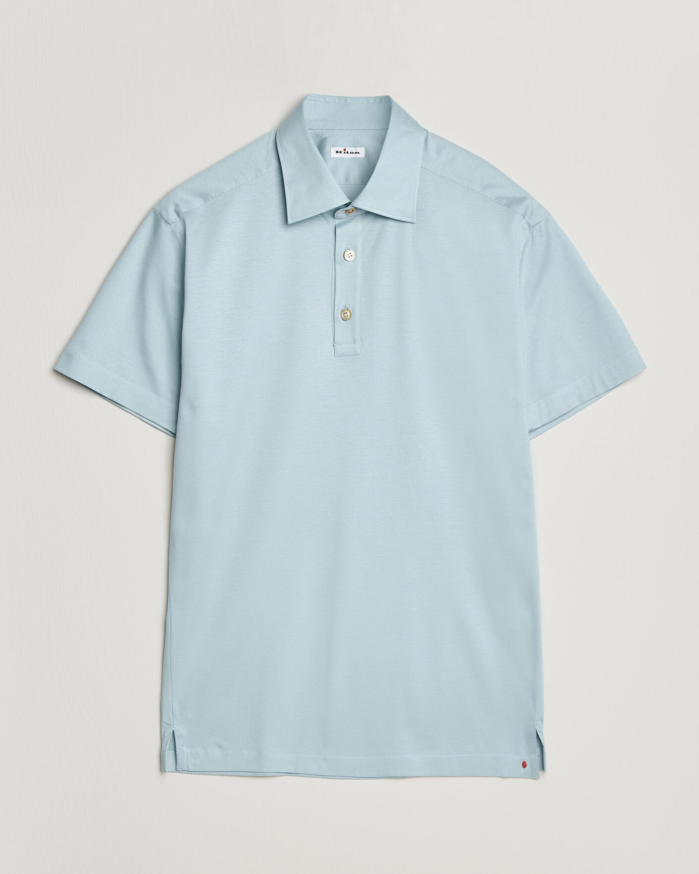Heren | Polo's | Kiton | Short Sleeve Jersey Polo Sky Blue