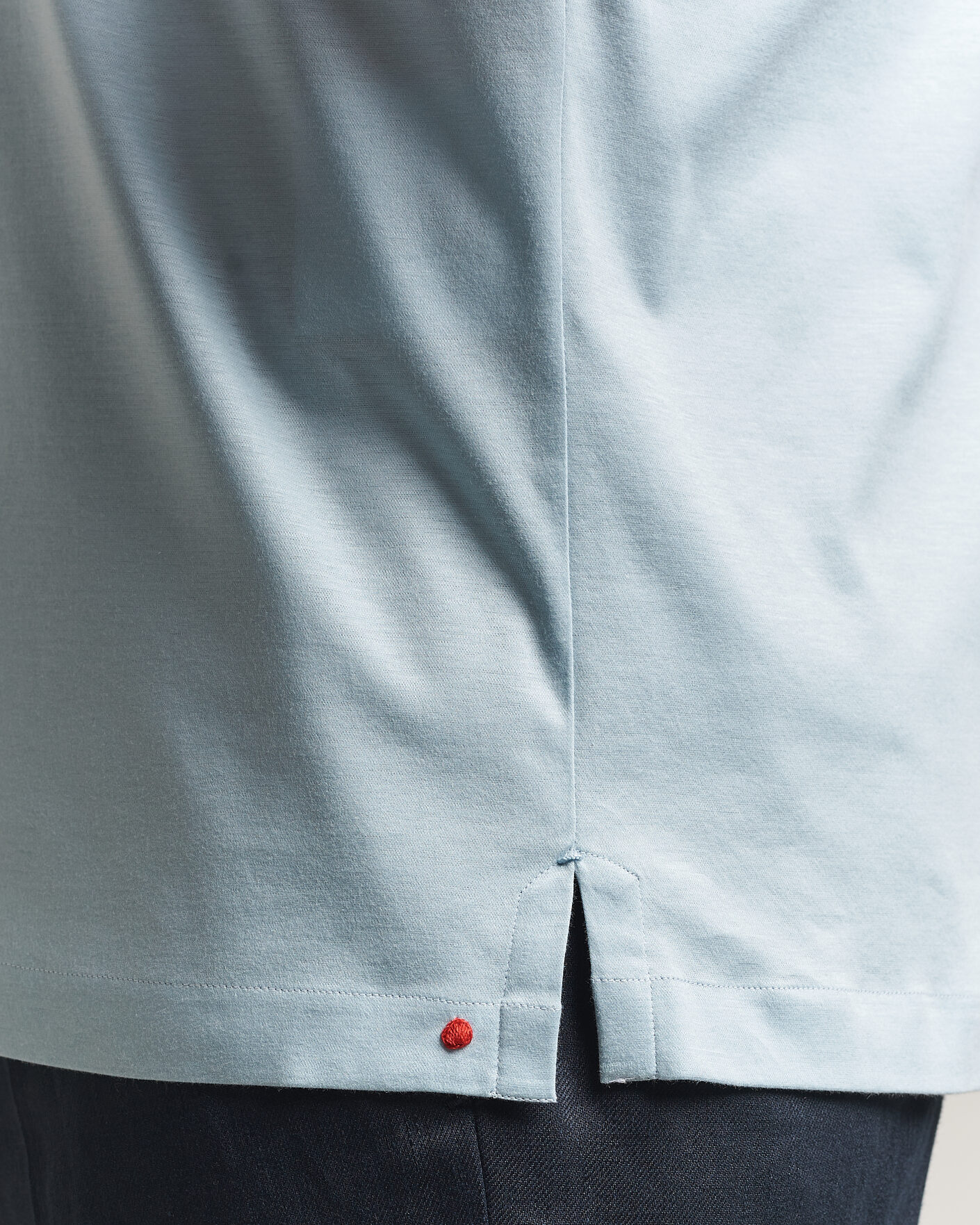 Heren | Polo's | Kiton | Short Sleeve Jersey Polo Sky Blue