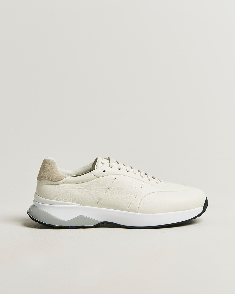 Heren | Sneakers | Kiton | Deerskin Running Sneakers White