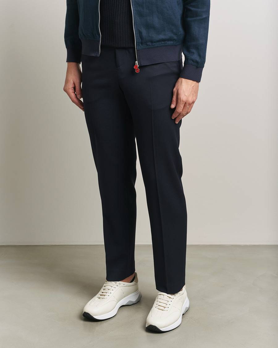 Heren | Sneakers | Kiton | Deerskin Running Sneakers White