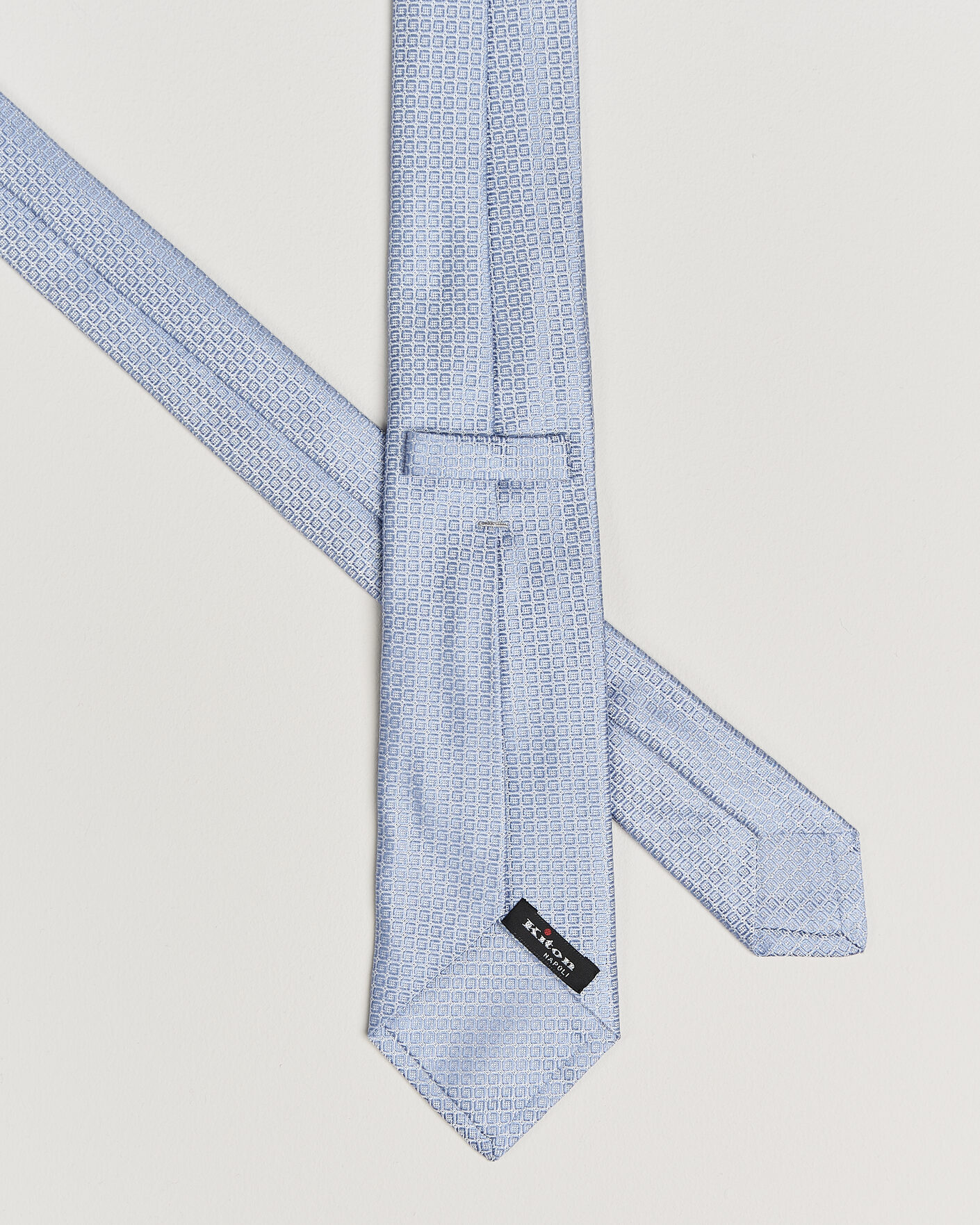 Heren | Stropdassen | Kiton | Micro Structure Silk Tie Sky Blue