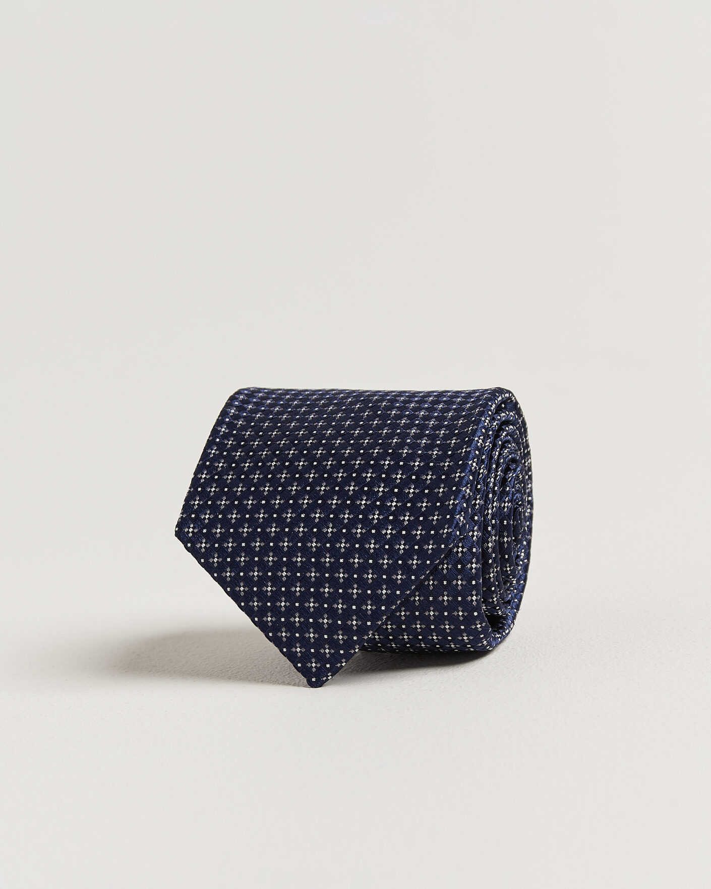 Heren | Stropdassen | Kiton | Flower Jacquard Silk Tie Navy