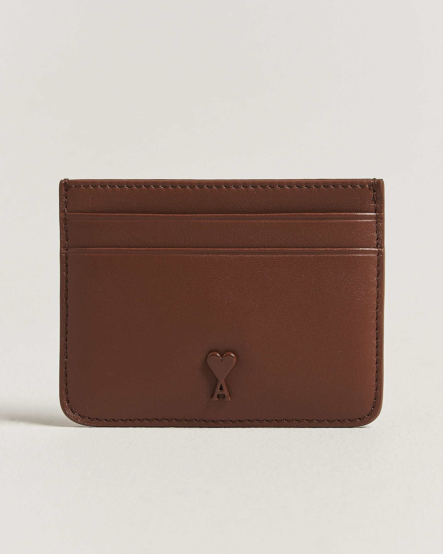 Heren | Portemonnees | AMI | Tonal Heart Logo Card Holder Caramel