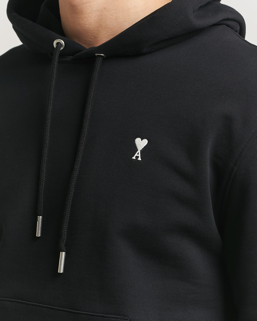Heren | Truien | AMI | Contrast Heart Logo Hoodie Black