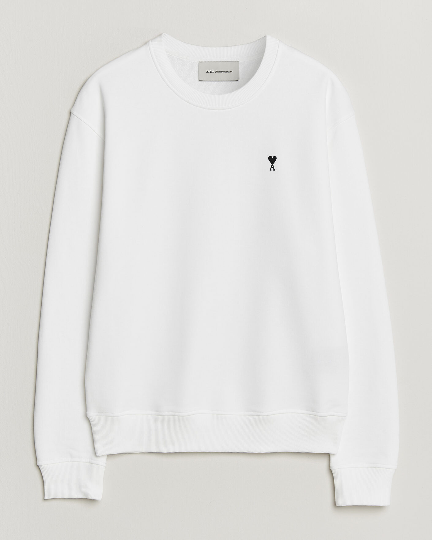 Heren | Truien | AMI | Contrast Heart Logo Sweatshirt White