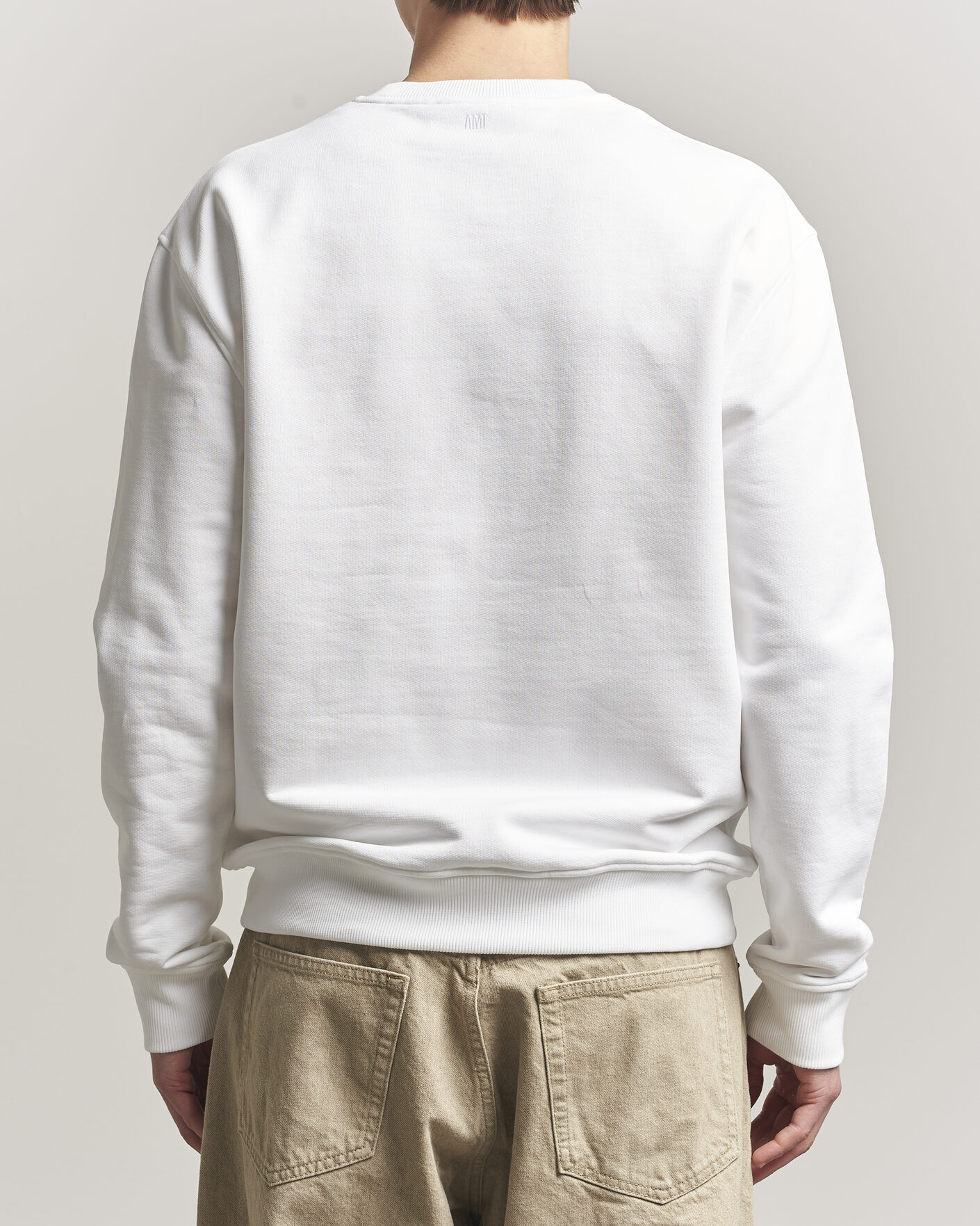 Heren | Truien | AMI | Contrast Heart Logo Sweatshirt White
