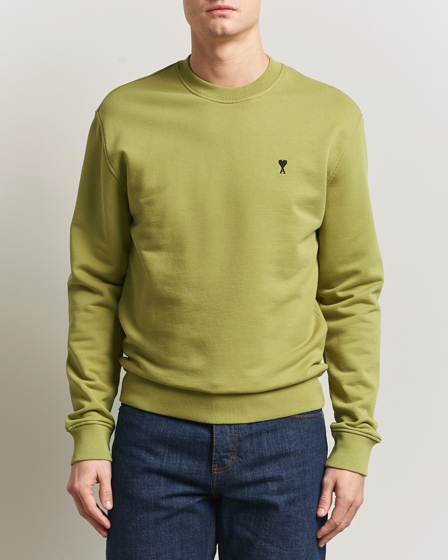 Heren | Truien | AMI | Contrast Heart Logo Sweatshirt Matcha