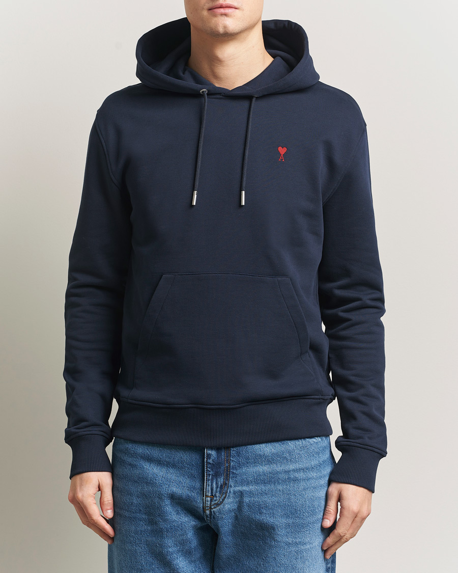 Heren | Truien | AMI | Heart Logo Hoodie Navy