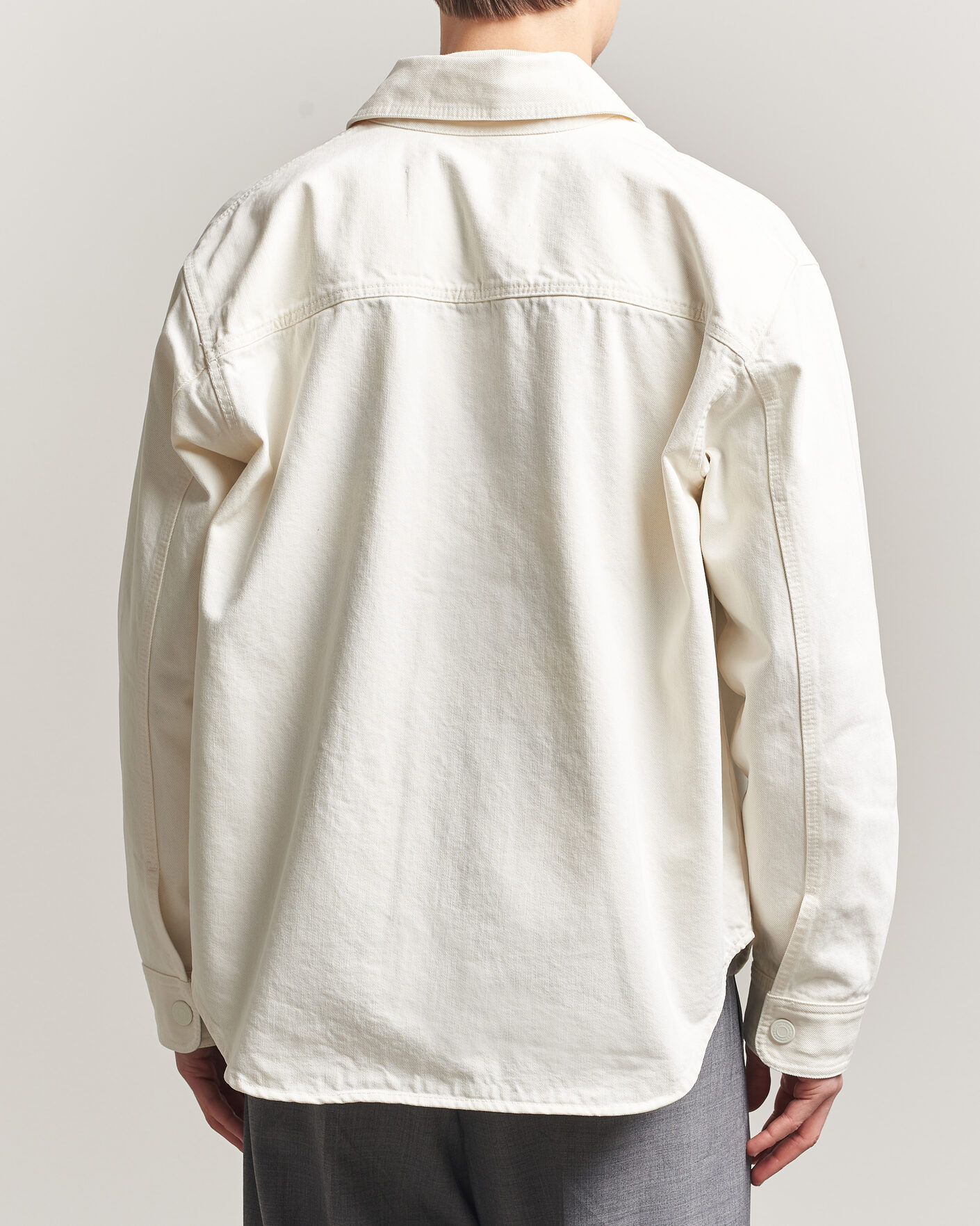 Heren | Overhemden | AMI | Cotton Twill Overshirt Creme