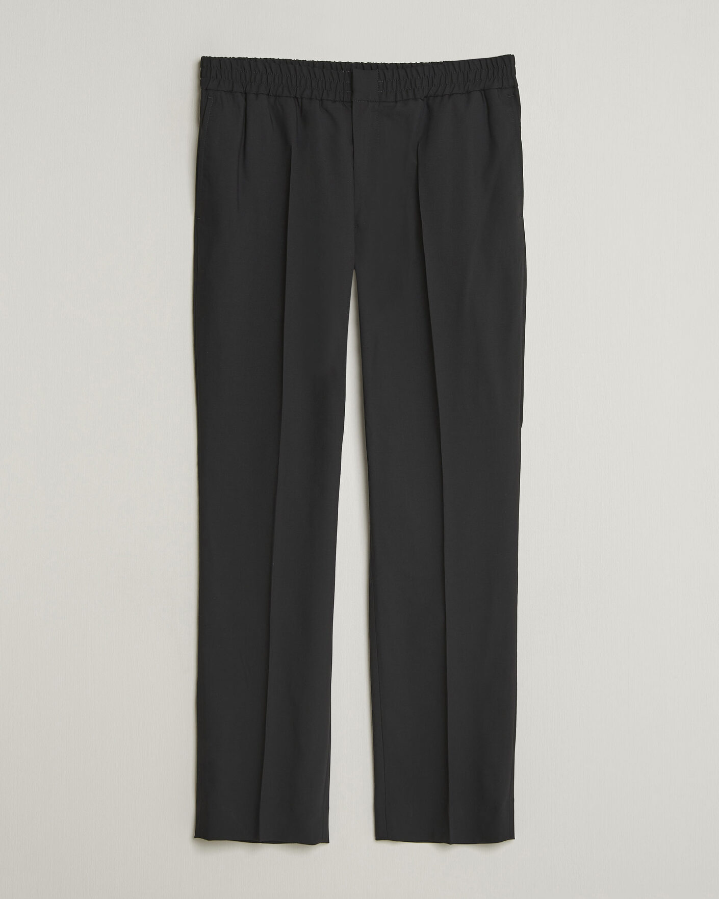 Heren | Broeken | AMI | Wool Drawstring Trousers Black