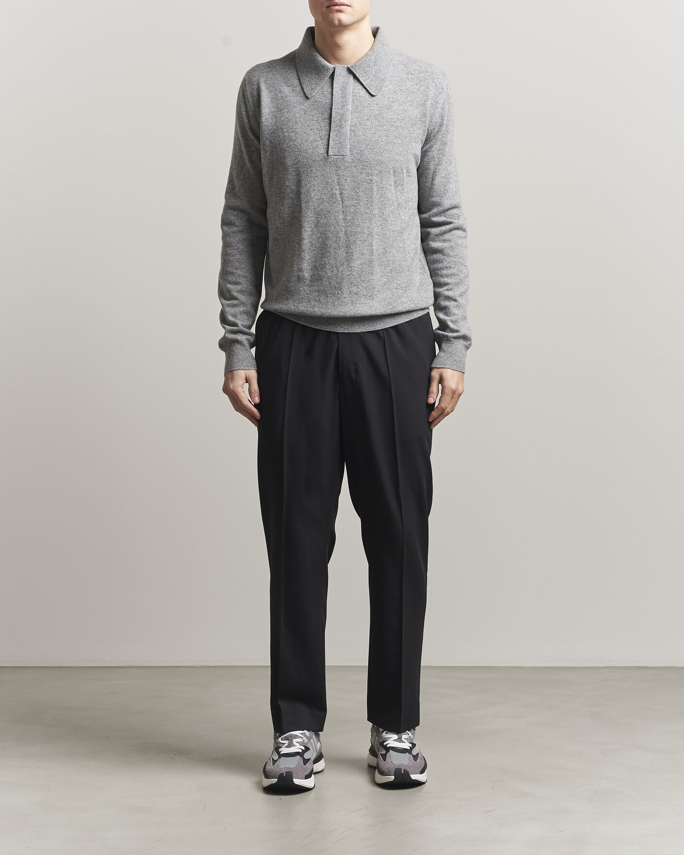 Heren | Broeken | AMI | Wool Drawstring Trousers Black