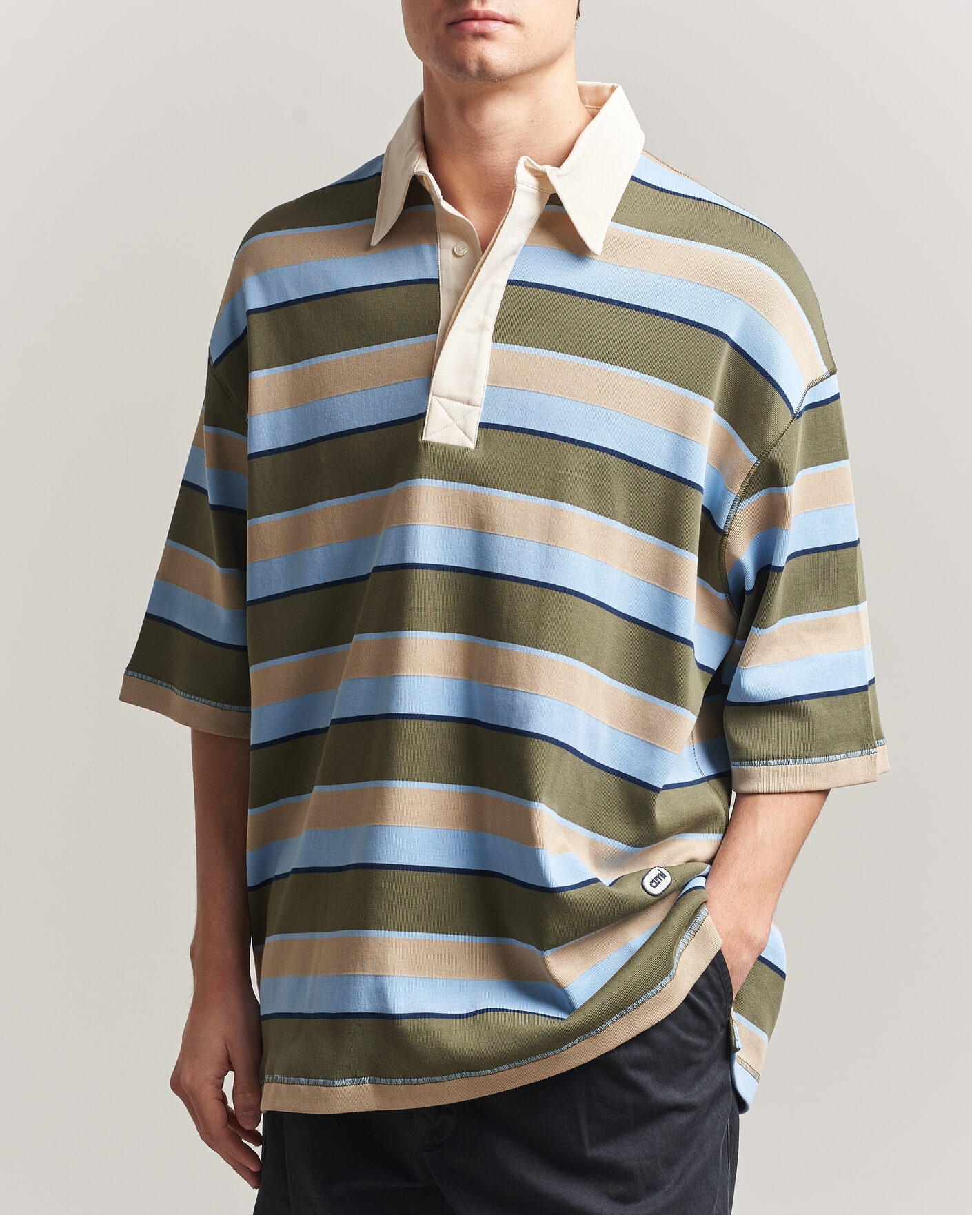 Heren | Polo's | AMI | Oversize Fit Striped Polo Multi