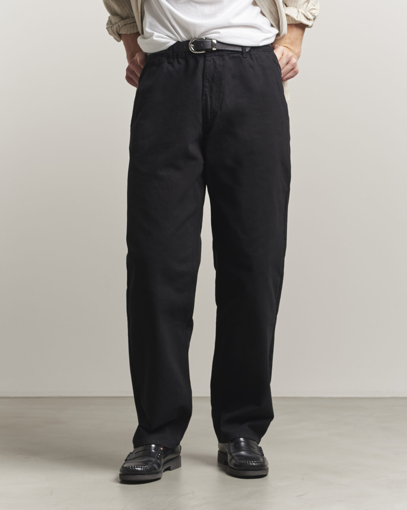 Heren | Broeken | Forét | Clay Twill Pants Black