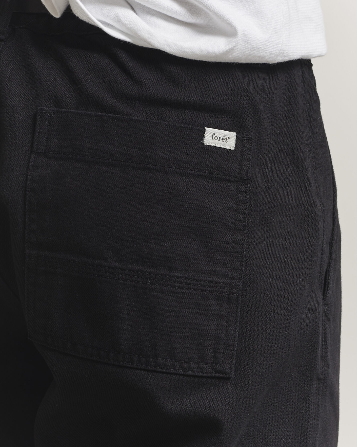 Heren | Broeken | Forét | Clay Twill Pants Black