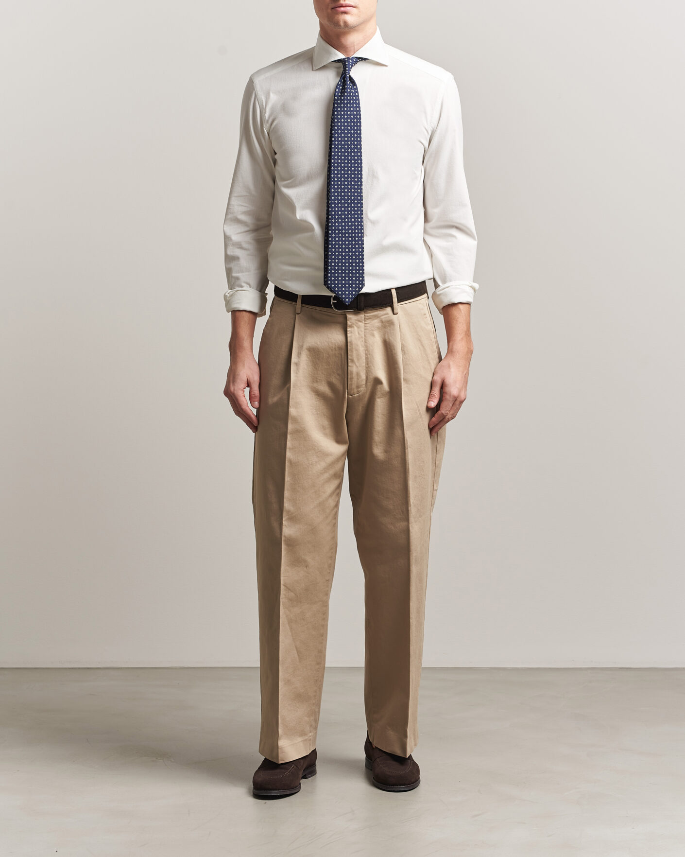 Heren | Overhemden | 100Hands | Washed Japanese Denim Shirt Off White