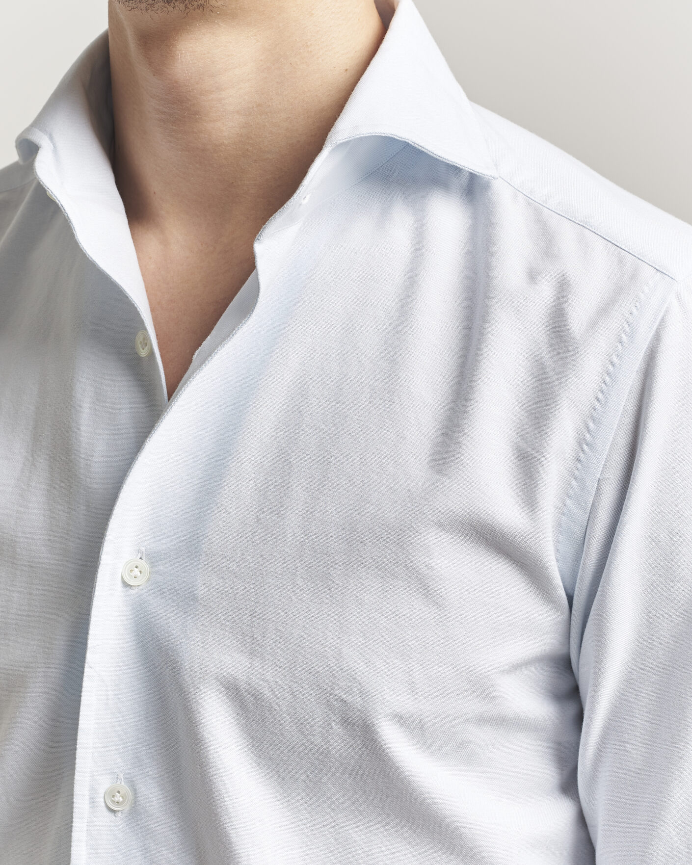 Heren | Overhemden | 100Hands | Washed Oxford Shirt Light Blue