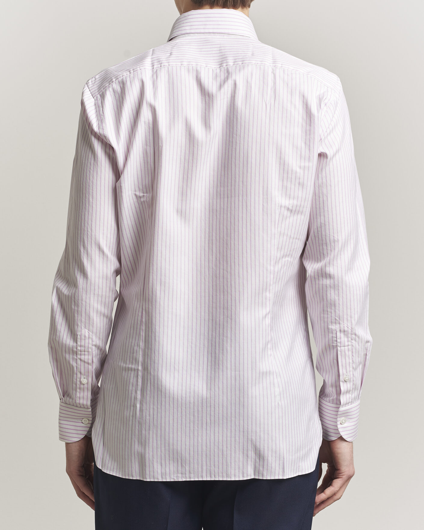 Heren | Overhemden | 100Hands | Washed Striped Oxford Shirt Lavender