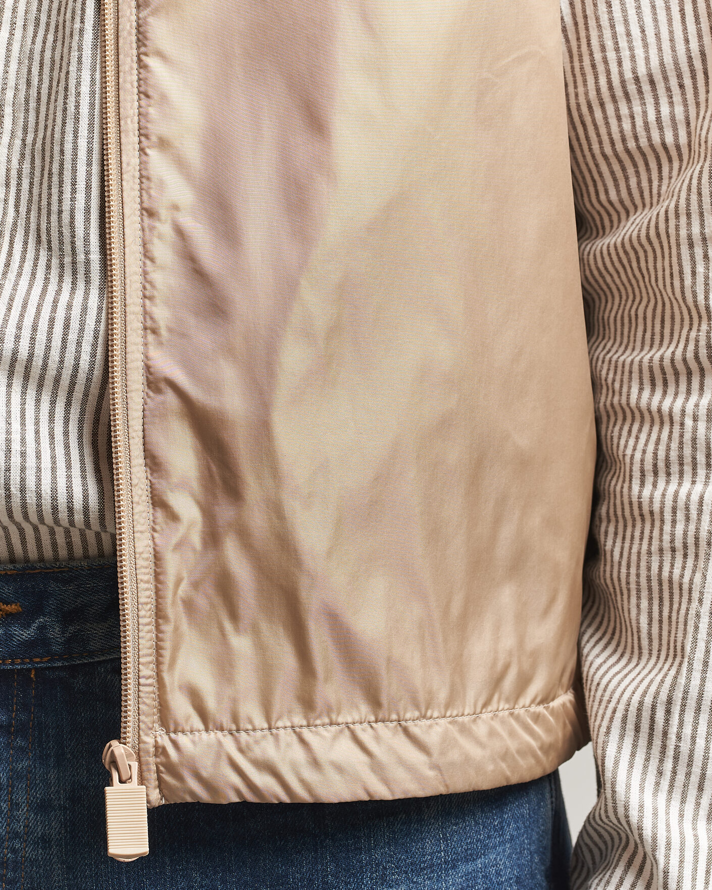 Heren | Gilets | Aspesi | Vernes Nylon Gilet Beige