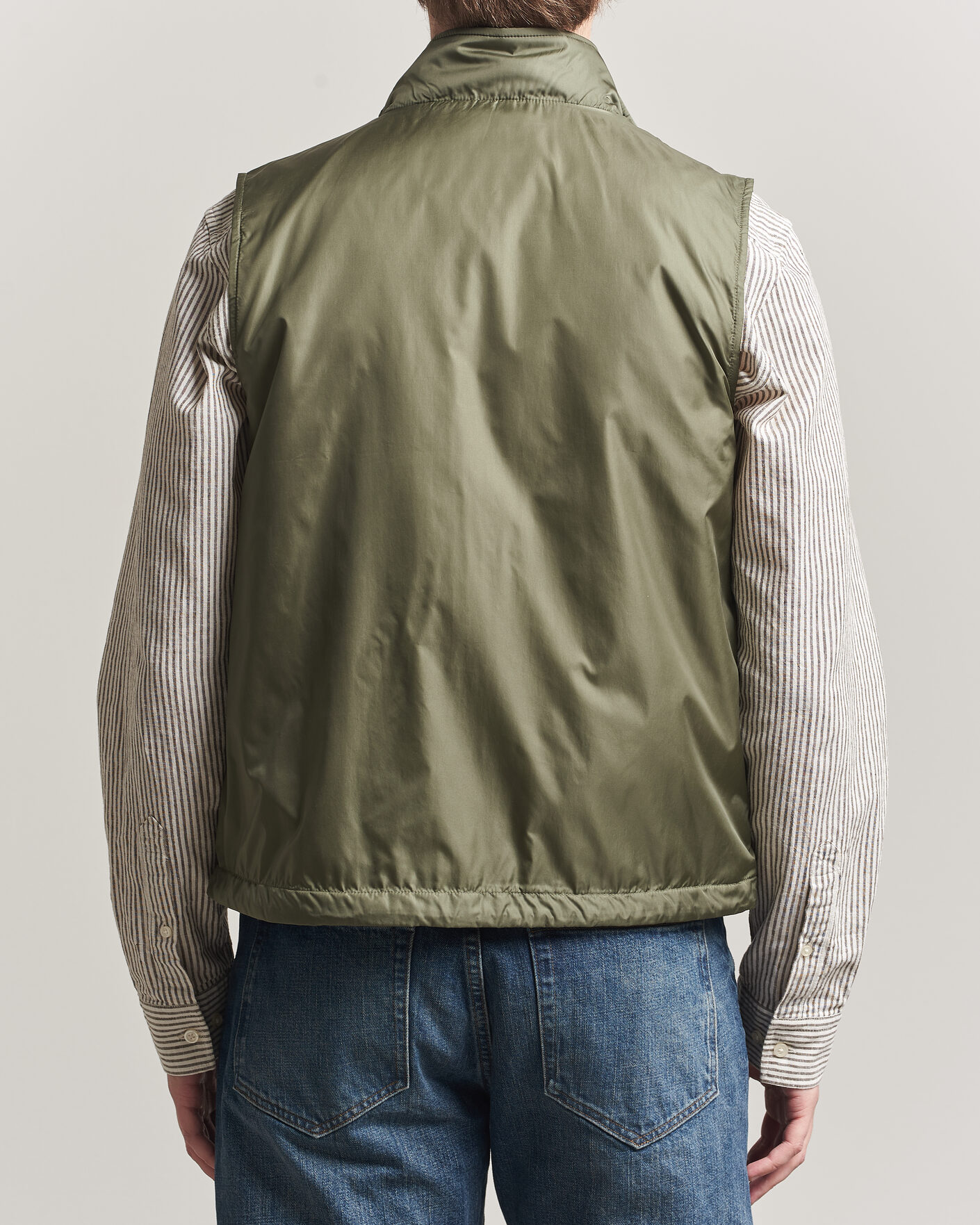Heren | Gilets | Aspesi | Vernes Nylon Gilet Olive