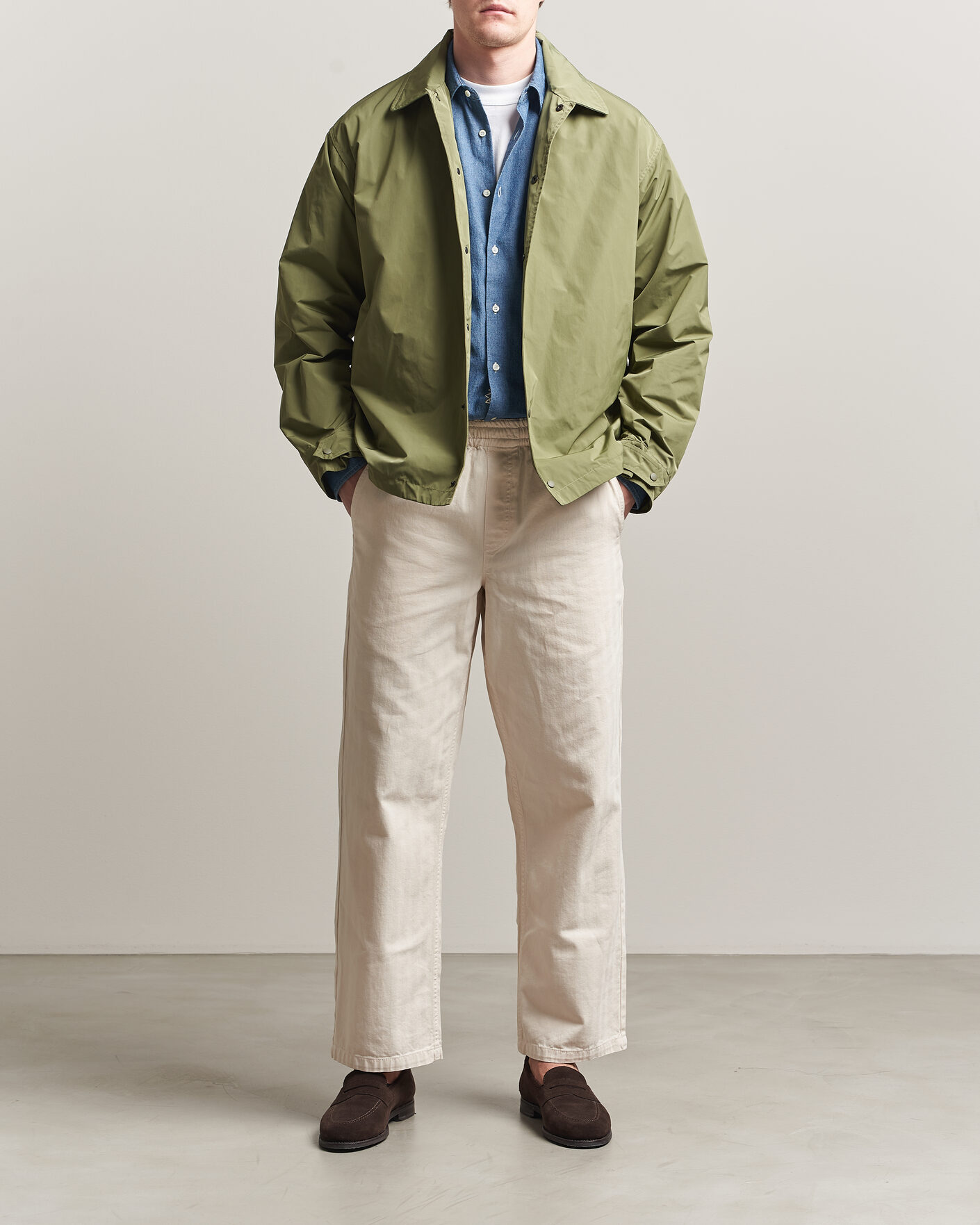 Heren | Jassen | Aspesi | Pollard Varsity Jacket Olive