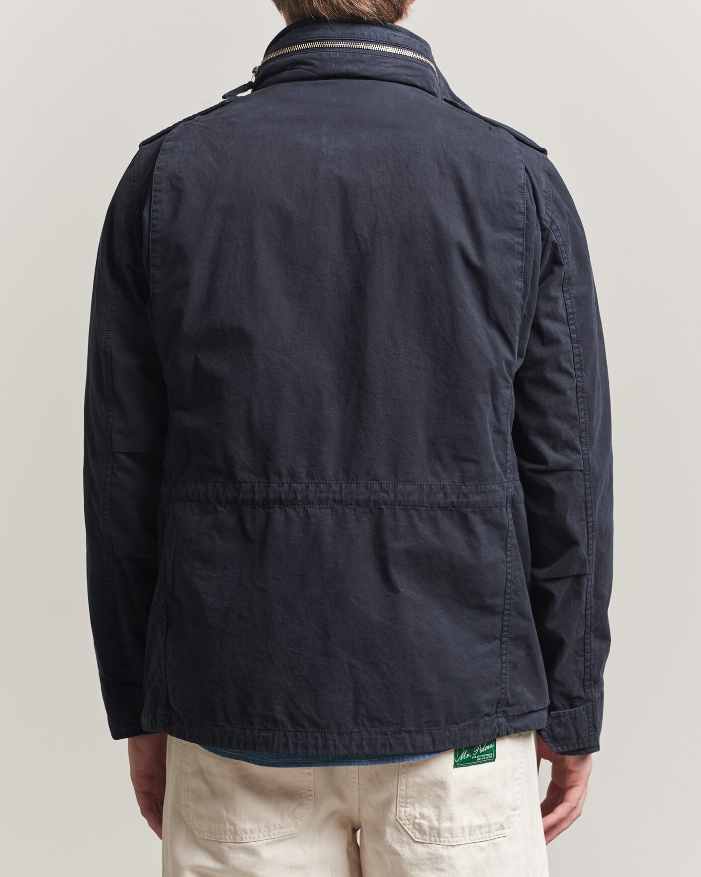 Heren | Jassen | Aspesi | Washed Cotton Field Jacket Navy