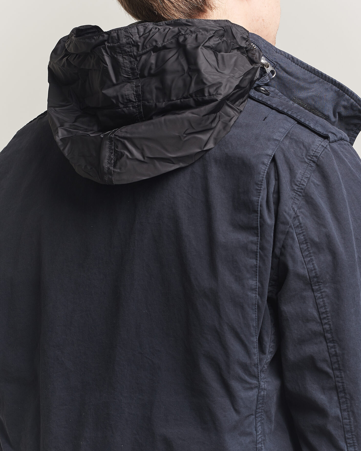 Heren | Jassen | Aspesi | Washed Cotton Field Jacket Navy