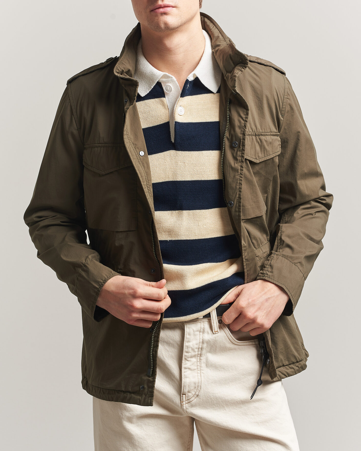Heren | Jassen | Aspesi | Lightweight Cotton Field Jacket Military