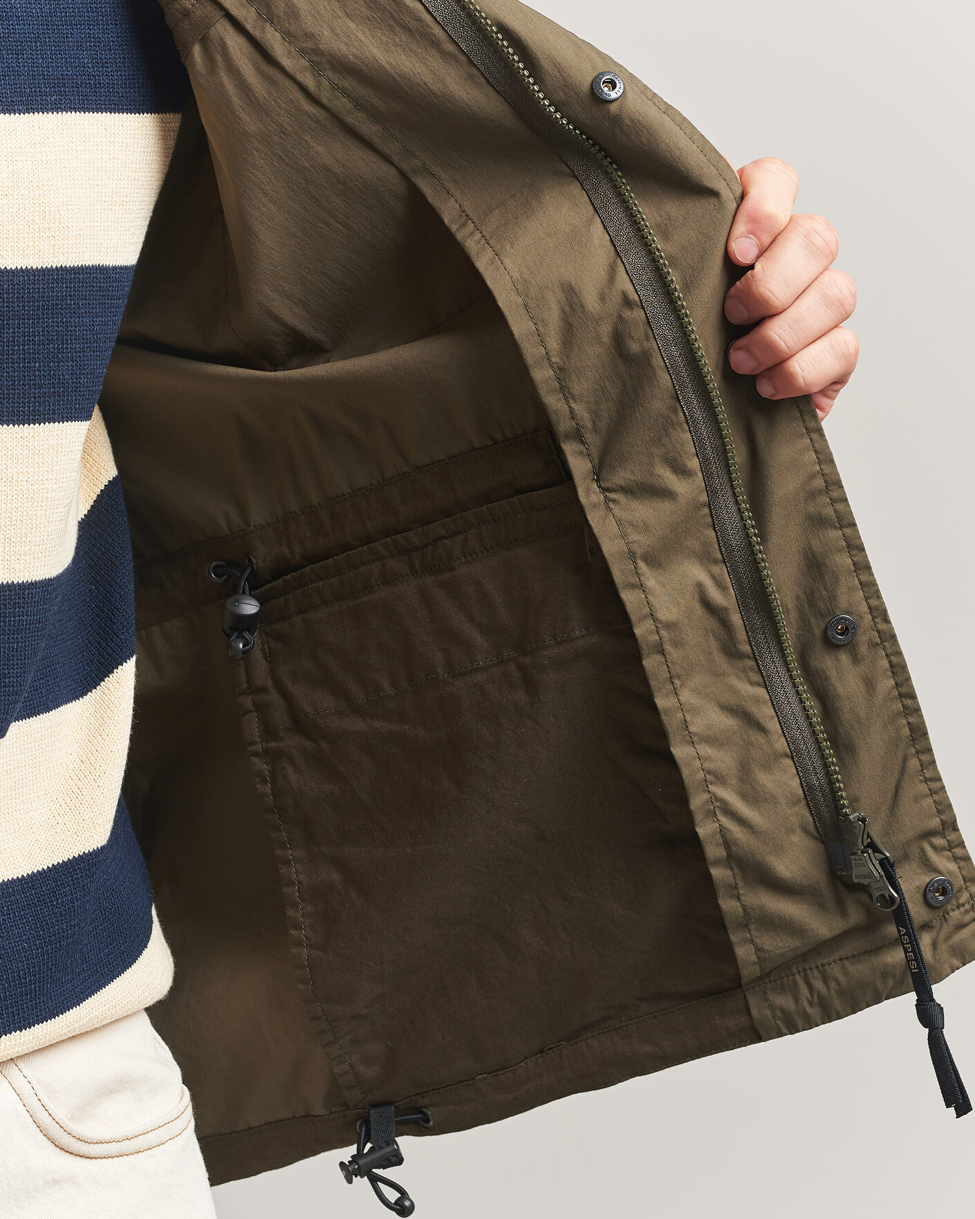 Heren | Jassen | Aspesi | Lightweight Cotton Field Jacket Military