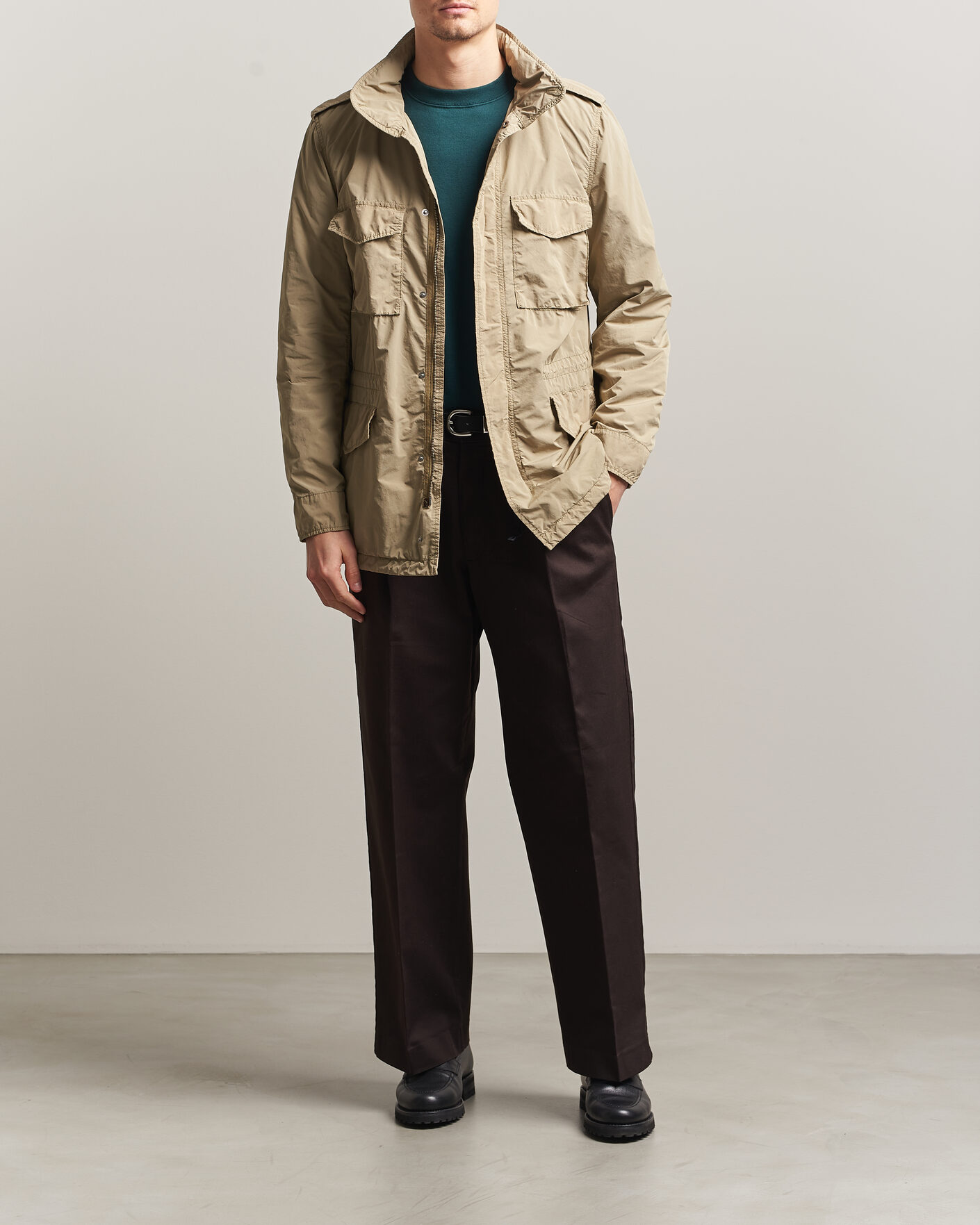 Heren | Jassen | Aspesi | Garment Dyed Field Jacket Sand