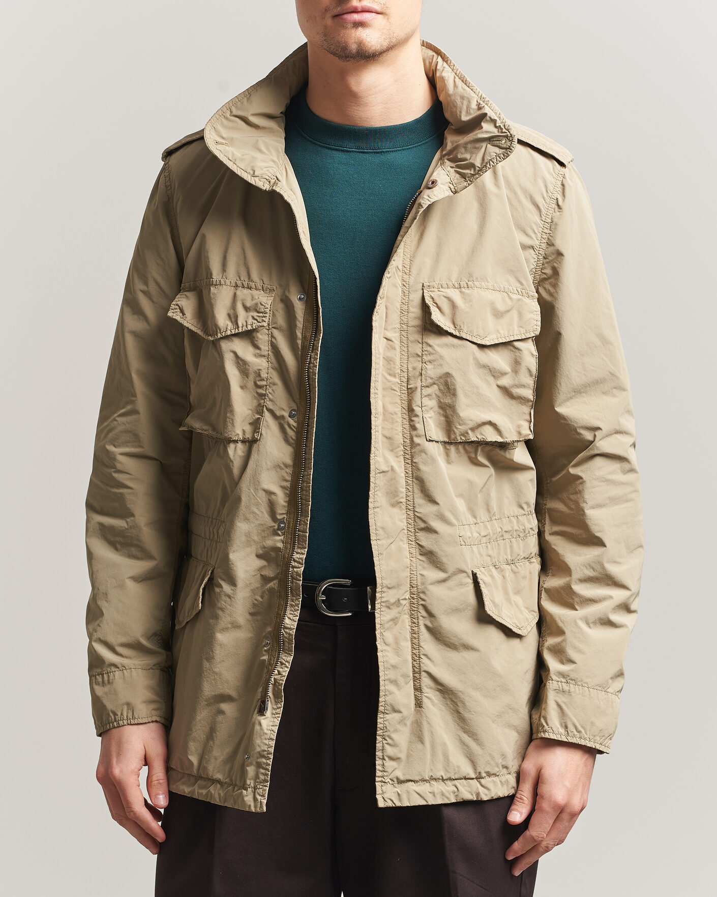 Heren | Jassen | Aspesi | Garment Dyed Field Jacket Sand